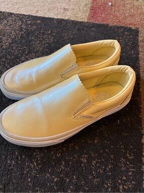 Vans Slip-On Sneakers in Pale Yellow